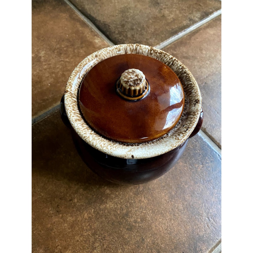 Brown Vintage Cooking Pot or Candy Jar with Lid - Picture 2 of 8